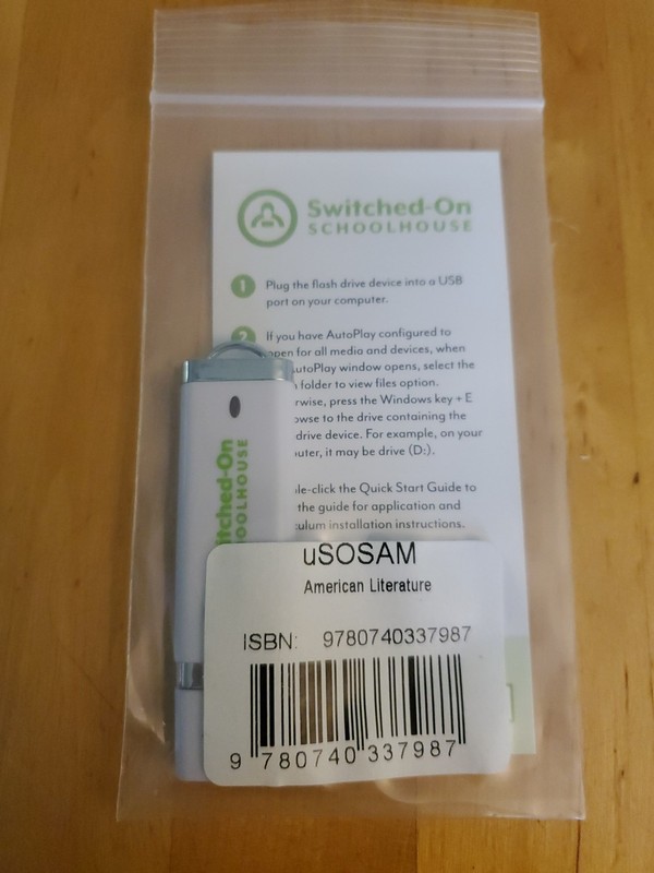Switched On Schoolhouse American Literature Flashdrive