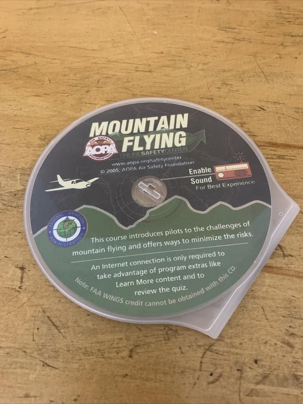 Mountain Flying Safety Cd Rom 2005