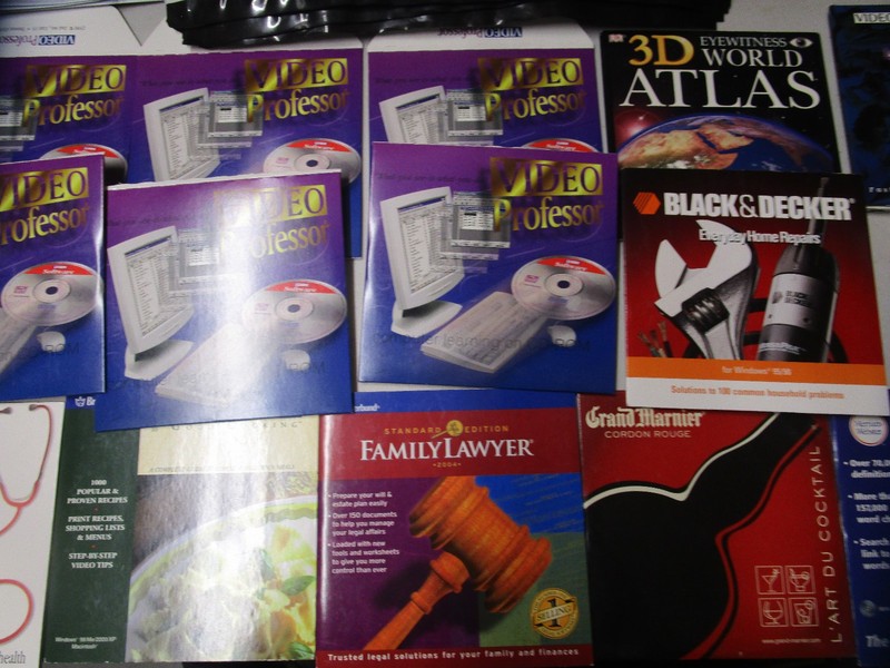 Computer Cd-Rom Lot 20+ Discs Dictionary Atlas Home Depot Video Professor gallery