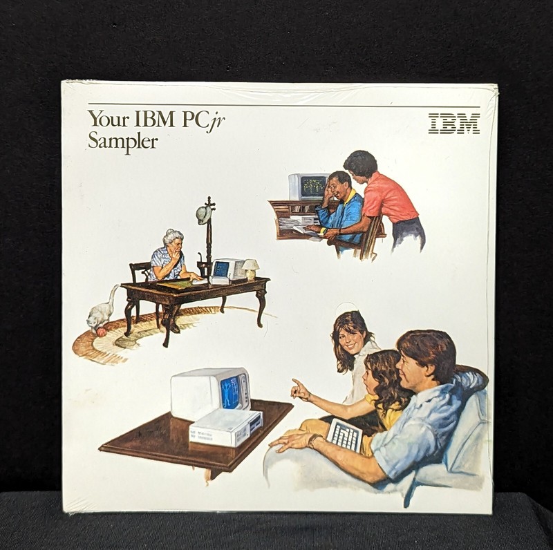 *Rare* 1983 NEW, Shrinkwrapped YOUR IBM PCjr SAMPLER 5.25″ Floppy Disk, 6183198