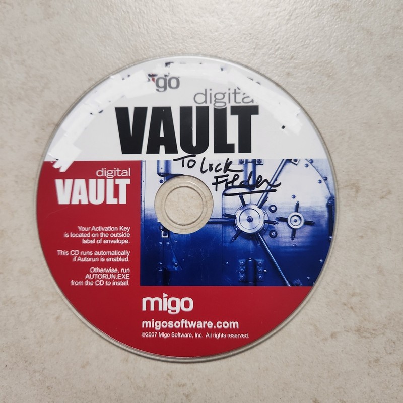 Migo Digital Vault – Vintage PC Software (PC; 2007) #2034