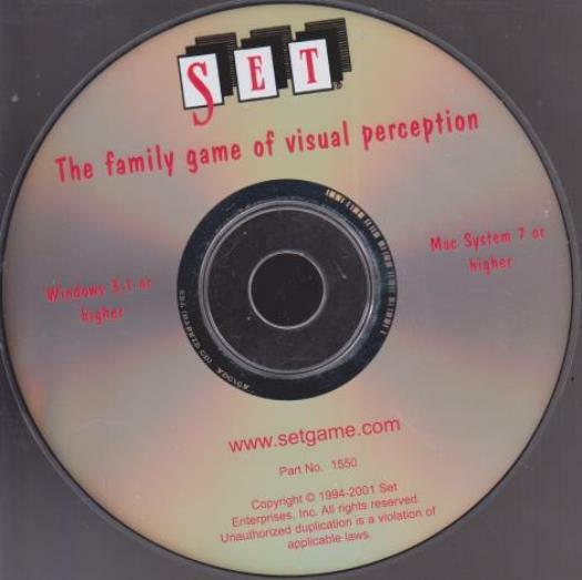 SET: The Family Game Of Visual Perception PC MAC CD classic board game for PC!