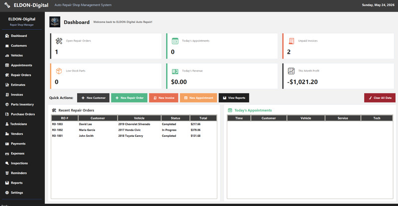 Auto Repair Shop Management Software USB Invoices Estimates Inventory PC MAC gallery