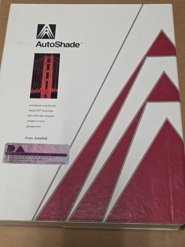 NEW! Vintage Autodesk AUTOSHADE 1.1 AUTOFLIX Pre- Renderman 3D Studio FLOPPYS
