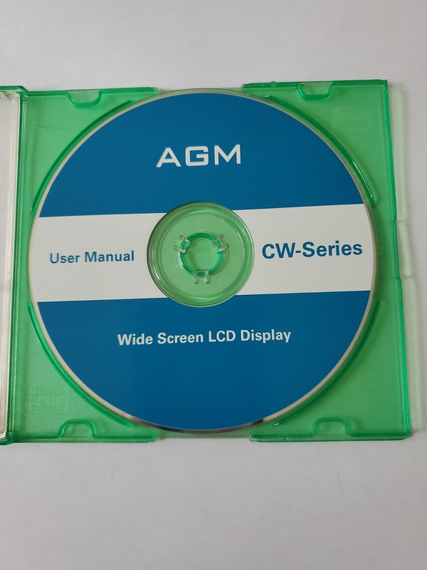 AGM User Manual CW-Series For Wide Screen LCD Display CD Software gallery