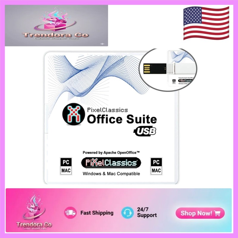 Office Suite 2025 on USB – Compatible with Word, Excel, PowerPoint Files