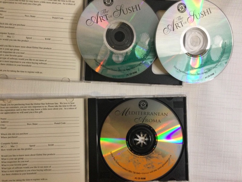 Mediterranean Aroma & The Art or Sushi, Art De La Table Cookbook PC CD ROM Sets gallery