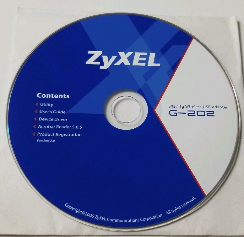 ZyXEL 802.11g Wireless USB Adapter PC CD-ROM 2006 gallery
