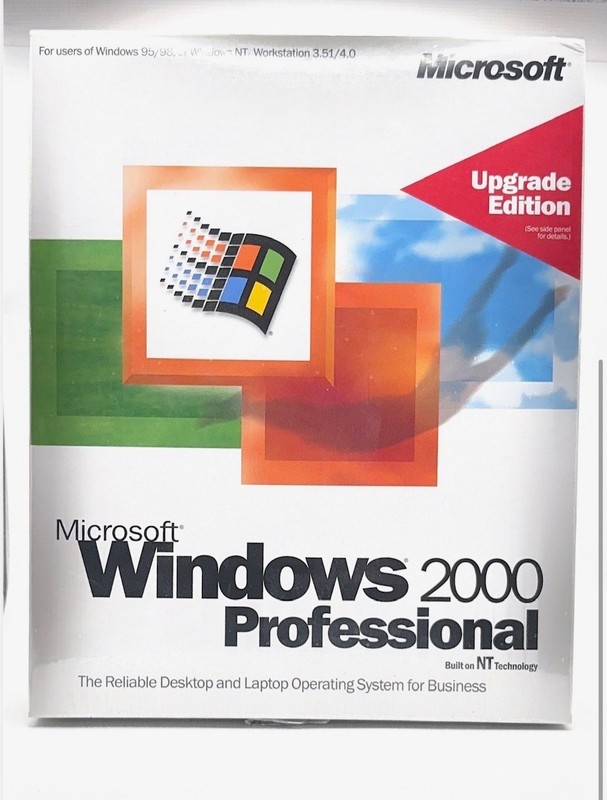 Factory Sealed Windows 2000 Professional Upgrade Edition Vintage PC Software NOS gallery