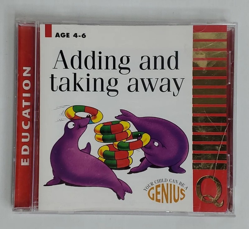 Adding and Taking Away Math Age 4-6 CD Rom Disc Only Arithmetic Learning
