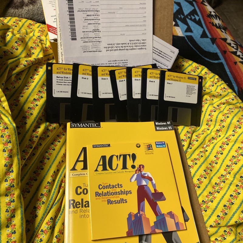 Act! 3.0 PC CD contact data customer relationship calendar management tool WINXP gallery