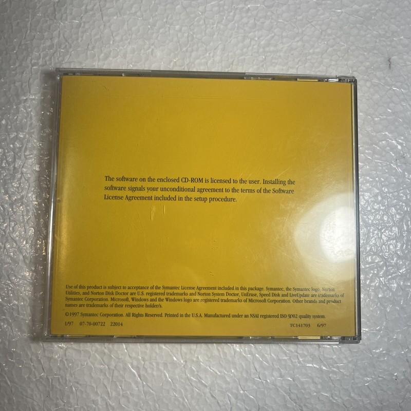 SYMANTEC NORTON UTILITIES Version 2.0 Cd Only gallery