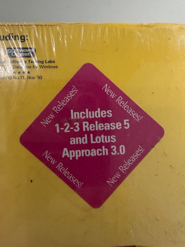 Lotus 123 Release 5 / Lotus Approach Release 3 - IBM WINDOWS 3.5 Floppy - SEALED gallery