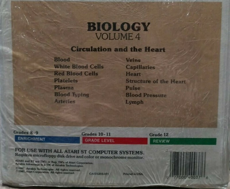 Biology, Volume 4 for Atari Scholastic Series ST ARRAKIS ADVANTAGE gallery