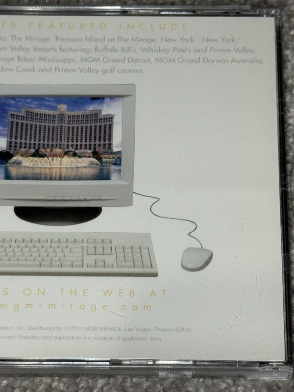 MGM Mirage Screensaver Windows PC Software (2001) Grand Bellagio Treasure Island gallery