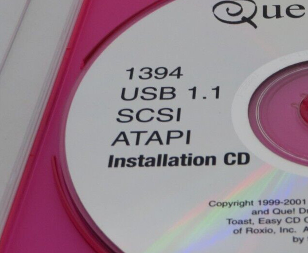 QUE Drive Installation CD Windows PC Software Toast / Easy CD Creator / DirectCD gallery