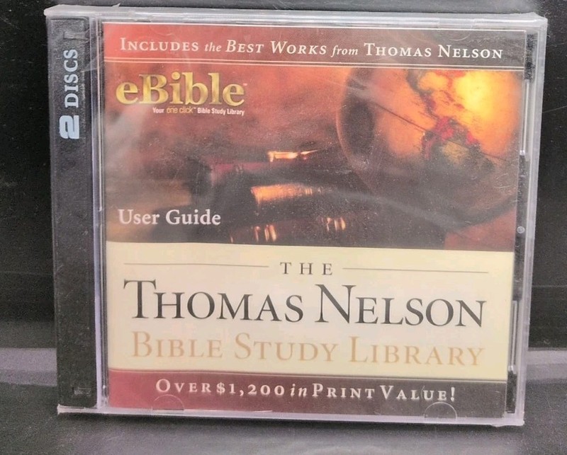 Thomas Nelson Bible Study Library 2-Disc CD ROM Brand New B458