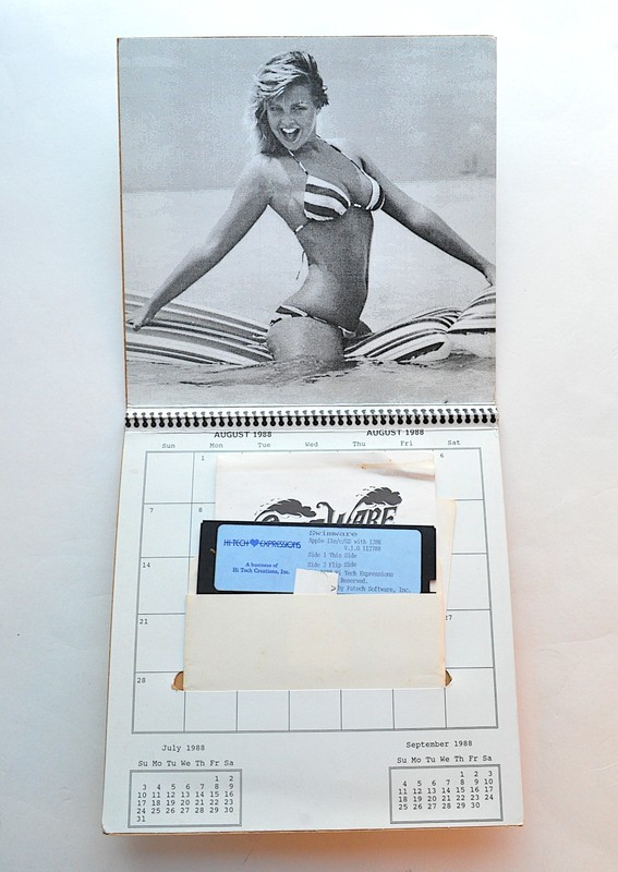 SwimWare Pinup Calendar Program Apple IIe IIc IIgs Software Hi Tech Expressions gallery