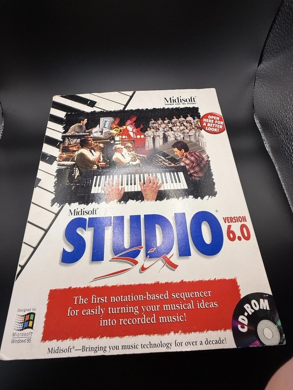 Midisoft Studio 6.0 For Windows 95 MIDI Desktop Sheet Music 2.0 CD-ROM Sequencer