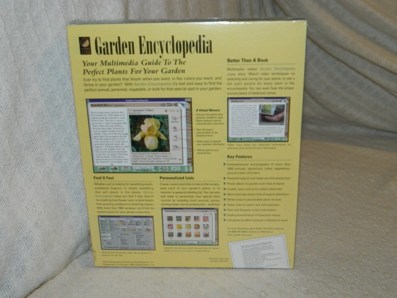 1995 Books that Work Garden Encyclopedia for PC BIG BOX NEW gallery