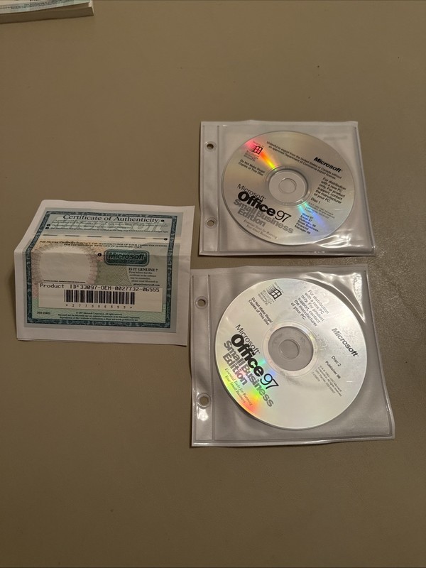 Microsoft Office 97 Small Business Edition With Certificate Of Authenticity