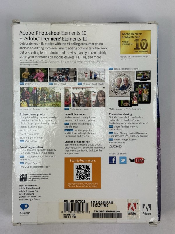 Adobe Photoshop Elements 10 & Premiere Elements 10 Adobe 65136896 PC / MAC gallery