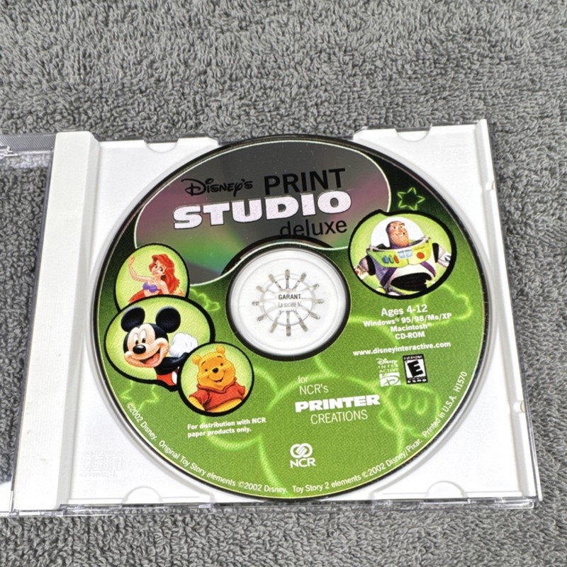 Disney Print Studio Deluxe CD-ROM Windows 95/98/Me/XP Macintosh