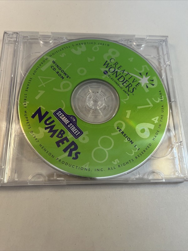 Sesame Street Numbers Creative Wonders Electronic Arts Windows CD-ROMVersion 1.1
