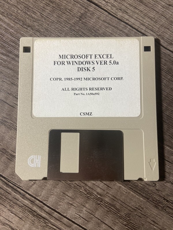 Microsoft Excel For Windows Ver 5.0a, Set Of 9 3.5” Floppy Disks - 0001 gallery