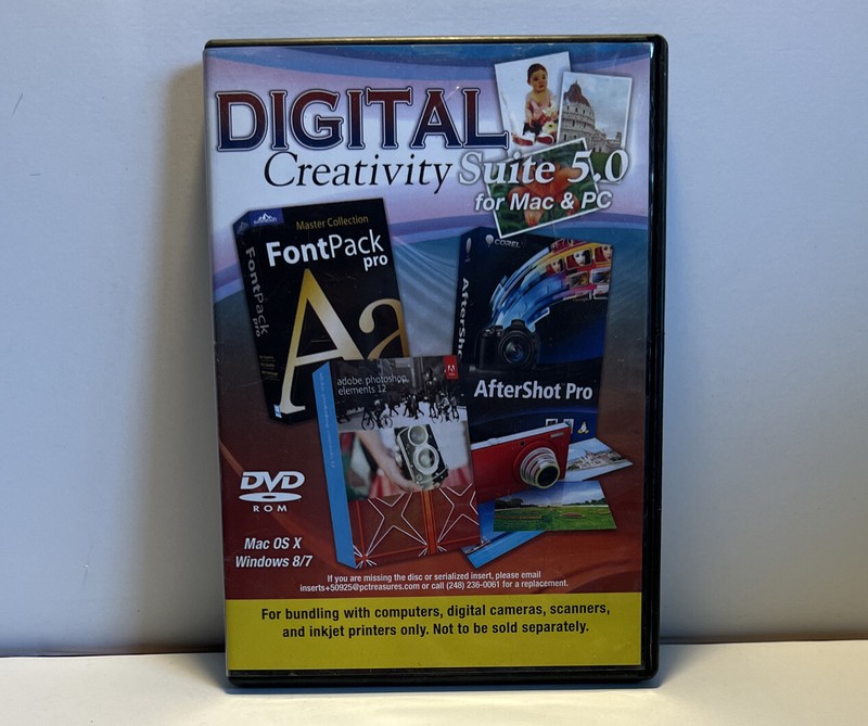 Digital Creativity Suite 5.0 for Mac & PC – DVD Rom with keys