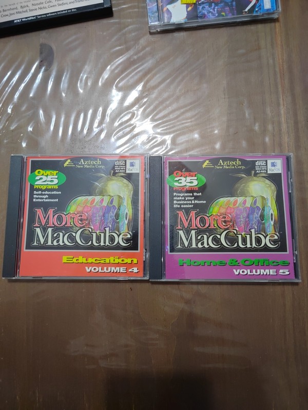 Aztech More MacCube Education Vol 4 & Home Office Vol 5 CD MacOS Software