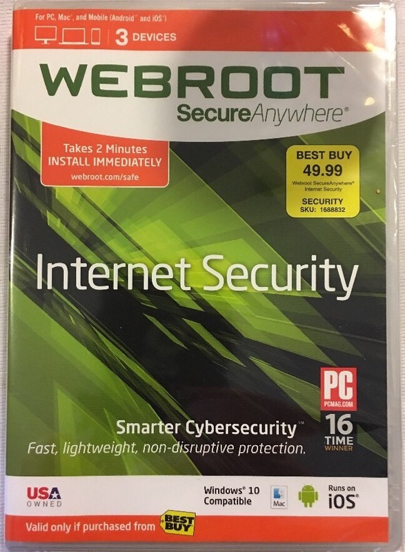 Webroot SecureAnywhere Internet Security – Full Version for Windows & Mac WBR00…