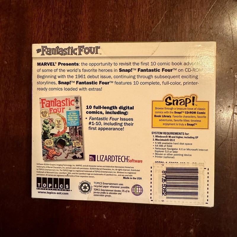 Fantastic Four Snap!: PC CD-ROM Comic Book Library First 10 Issues Brand New gallery