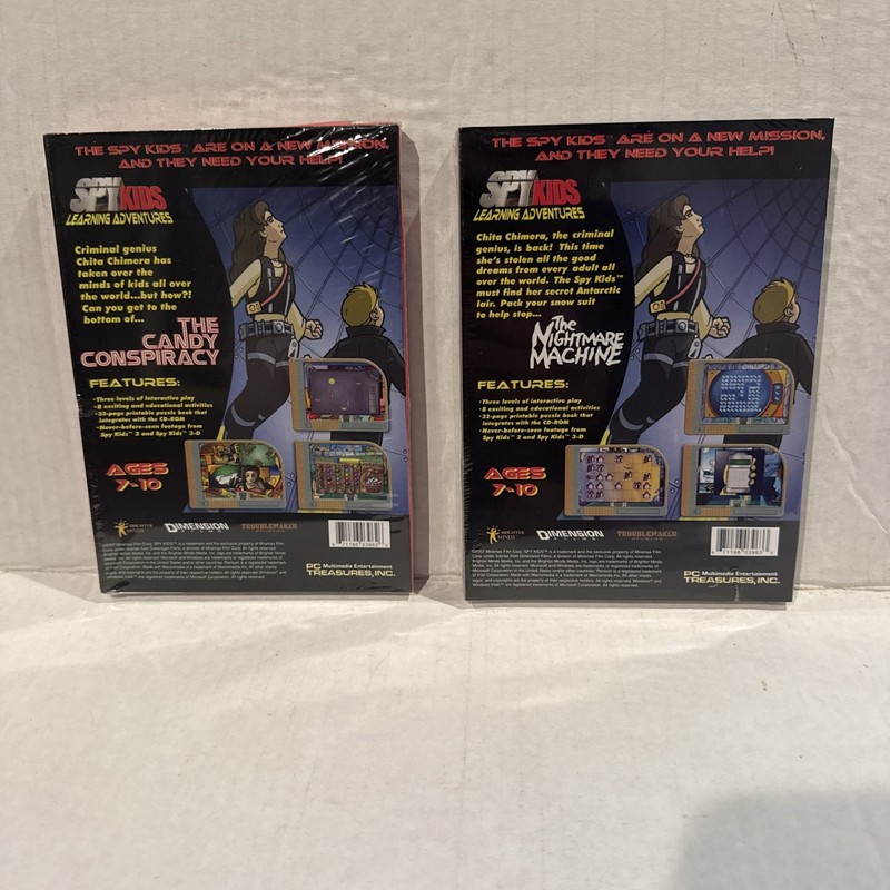 Spy Kids Learning Adventures PC CD-Rom Game Lot 2x New Sealed Nightmare Candy gallery