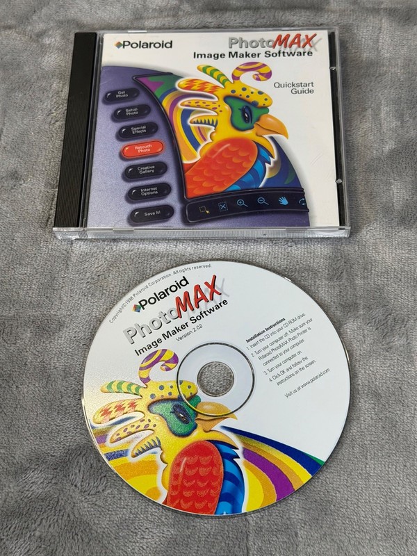 Polaroid PhotoMax Image Maker Software – 1999 Quickstart Guide PC CD ROM