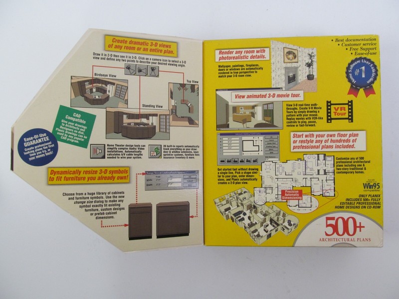 Autodesk Planix Home Design Suite 3D Software Windows 95 Vtg 90s New Open Box gallery