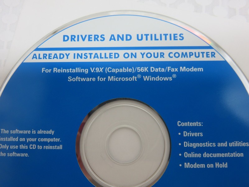 Dell Drivers and Utilities for V.92/56K Telephony Data/Fax Voice Modem Software