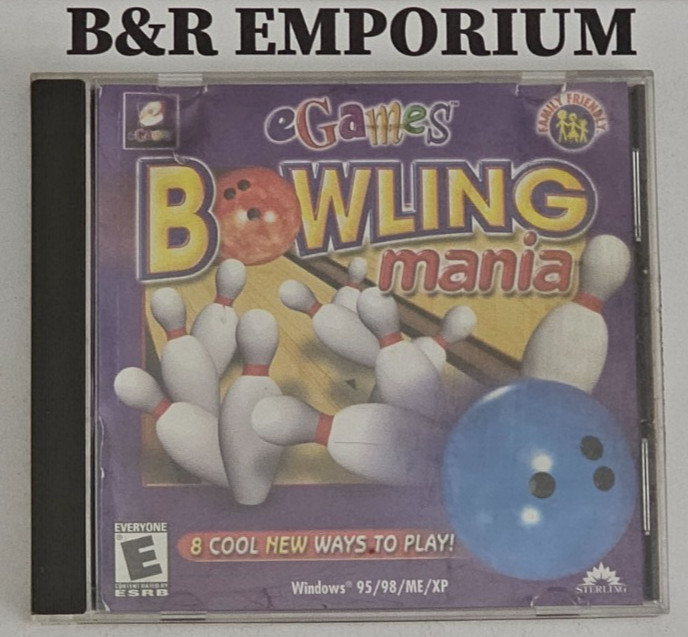 Bowling Mania – (2002 eGames, Inc) – Used CD-ROM Windows 95/98/ME/XP