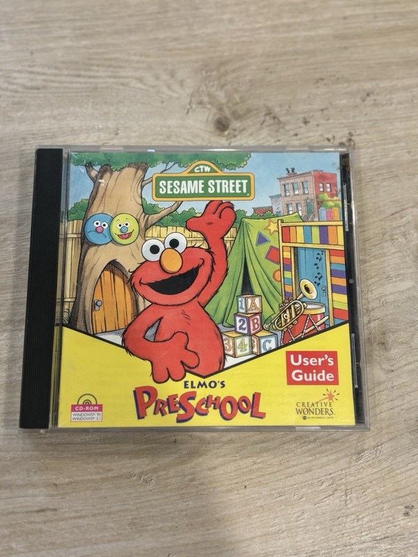 CIB 1996 Sesame Street: Elmo’s Preschool PC CD-ROM Computer Game Pre-K