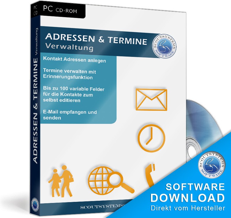Adressverwaltung,Kundenverwaltung,Terminverwaltung Software Programm,Schnäppchen
