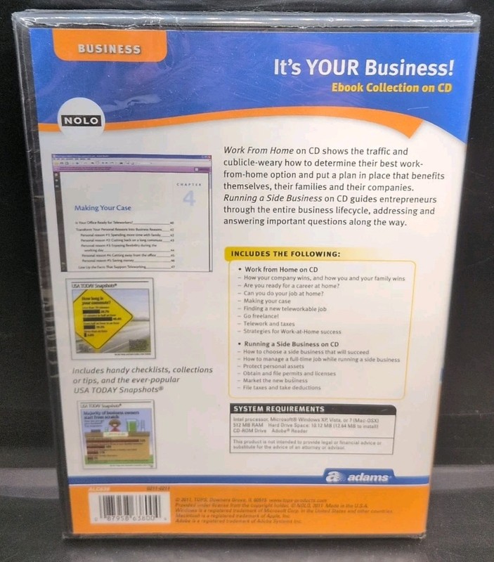 Your Business Work From Home/ Start Your Business Ebook Collection PC CD NEW gallery