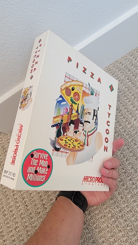 Pizza Tycoon 1994 MicroProse PC Game Floppy Disk - Big Box Complete / CIB! gallery