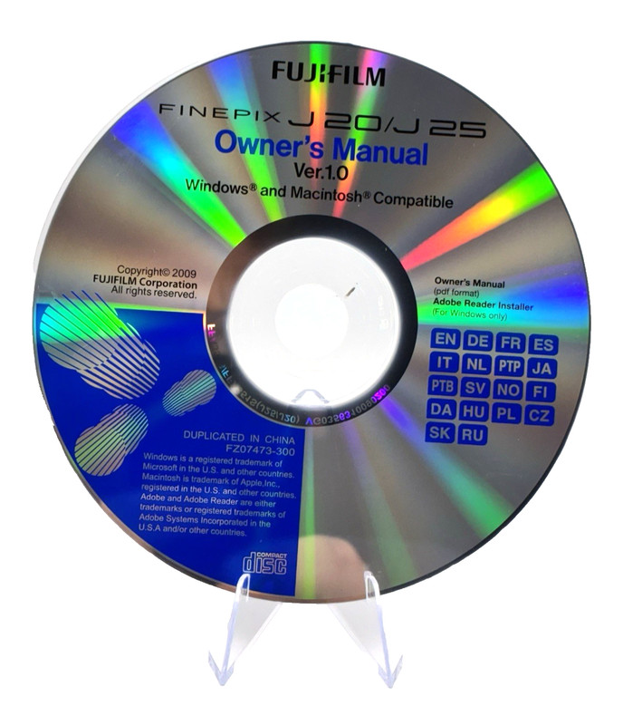 Fujifilm Software CD-ROM FinePix BX Version 4.3d Win. 2000/XP/Vista & Mac OS X