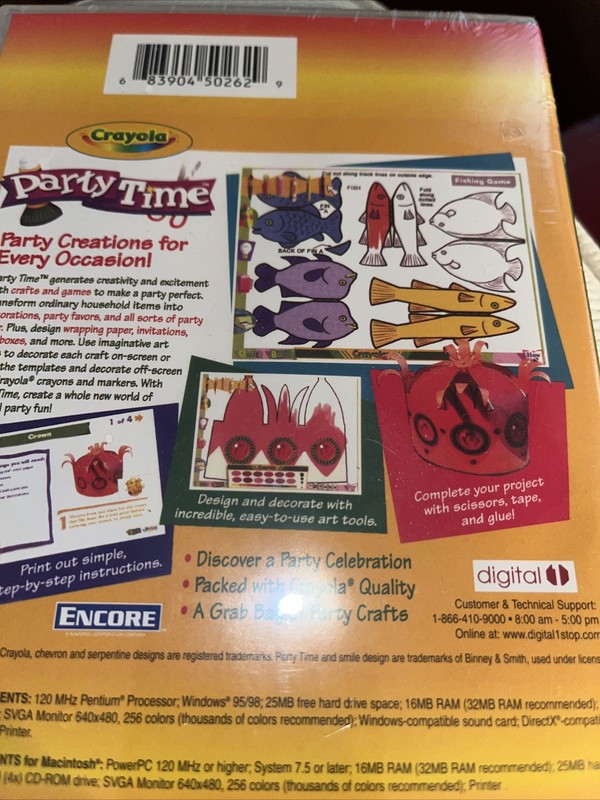 NEW SEALED Crayola Party Time PC Software video game WINDOWS OR MAC AGES 5-10 gallery