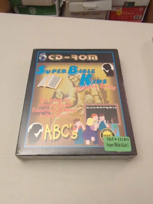 New Super Bible Kids PC CD learn about religion Jesus God’s Word stories verses