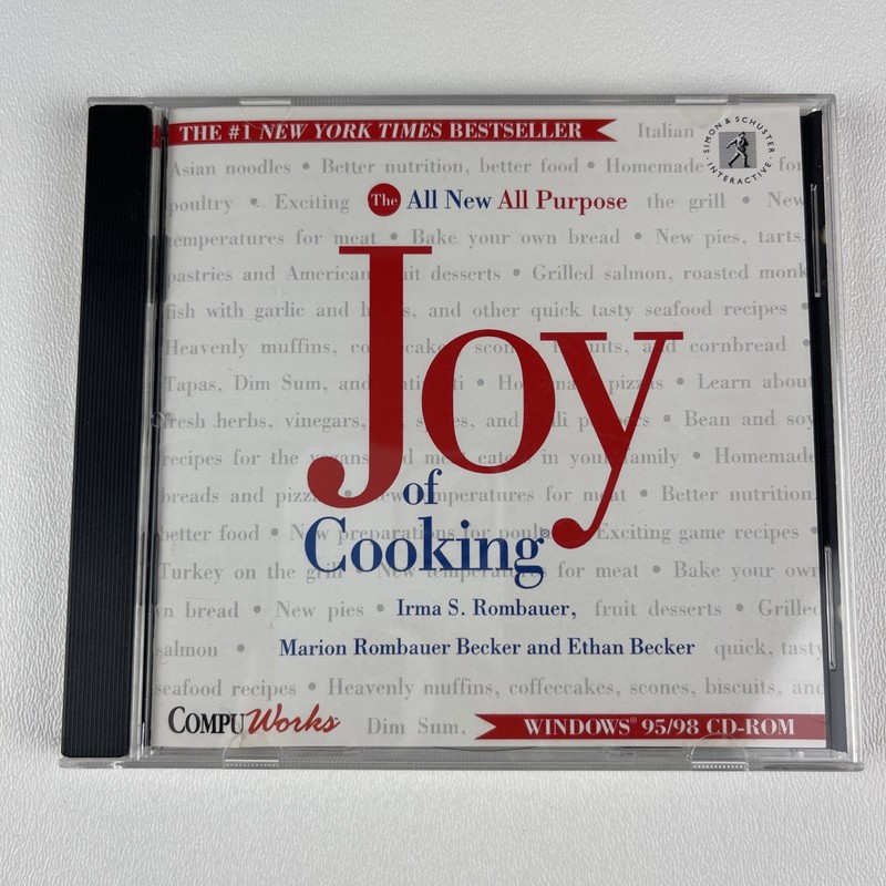 The Joy of Cooking PC CD Irma Rombauer Learn To Cook Meal Culinary Recipes