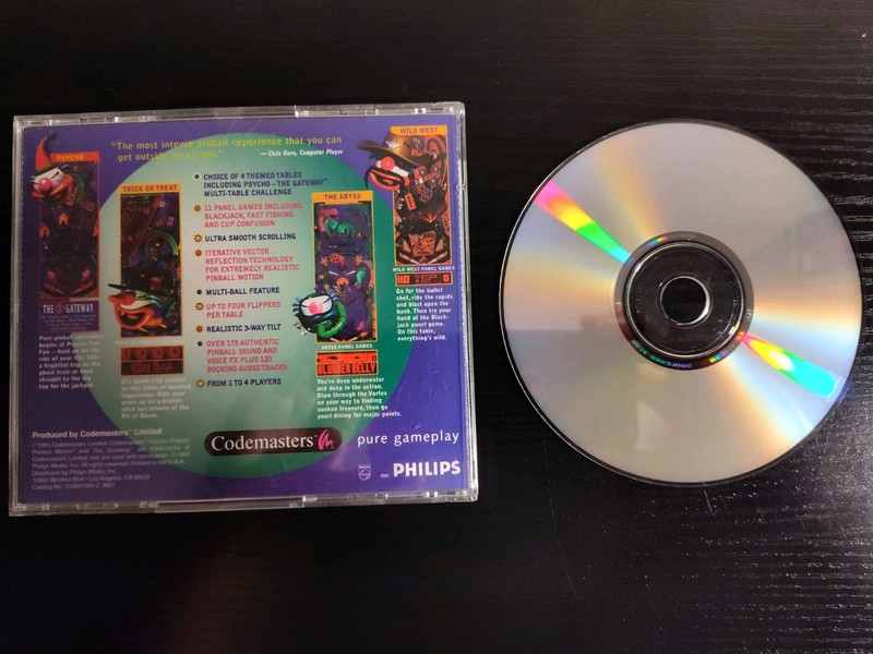 Philips Psycho Pinball PC CD-ROM Pinball Game 1995 *RARE* WITH MANUAL* gallery