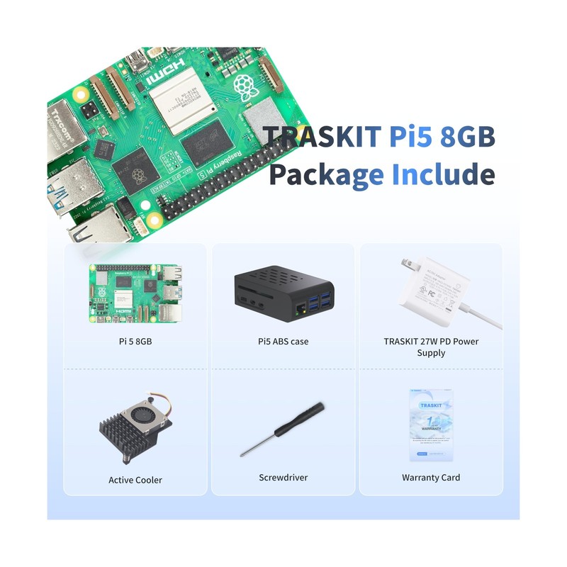 Basic kit for Raspberry Pi 5 RAM 8GB Included PI5 Case,5.1V 5A Power Supply,A... gallery