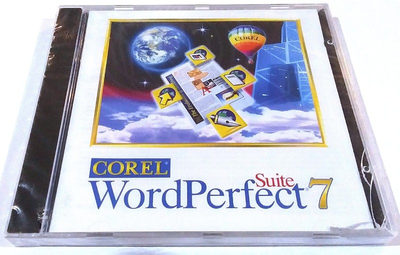 NEW – COREL WORDPERFECT 7 SUITE SOFTWARE FOR WINDOWS CD 1995 PRINTED IN IRELAND