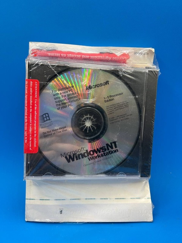 RARE Microsoft Windows NT Workstation 4.0 - Brand New SEALED CD Software LV16 gallery